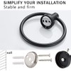 WEIKO Matte Black Towel Ring, Bathroom Hand Towel Holder Round
