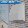 8 Inch Galvanized Steel Hooded Wall Vent with Screen and