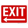 Exit Sign, with Left Arrow 10x7 Inches, 55 mil Thick