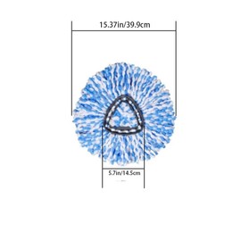 6Pcs Mop Heads Compatible with Vileda,6 Spin Mop Replacements Heads & 1 Scrub Brush & 1 Base Combo for RinseClean 2-Tank System,Machine Washable Reusabele Mop Refills for Mopping or Dusting