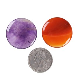 dssmboom Set of 7 Polished 7 Chakra Crystals Engraved with Magic Archangel Symbols, Wicca Stones for Chakra Balancing, Decorative Pocket Worry Palm Stone for Home Decoration