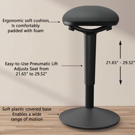 Ergooffile Standing Desk Chair with 360-Degree Standing Desk Chair with Memory Foam Seat Cushion, Lightweight & Flexible