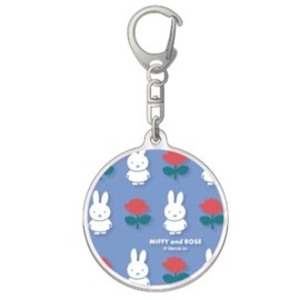 Marimo Craft Key Holder miffy and Rose BL W2.0 x H 2.2 inches (50 mm) x H 2.2 inches (55.8 mm), MIFFY AND ROSE BL