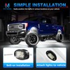 MICTUNING 2025 Upgraded White Rock Lights Super Bright Underglow Lighting