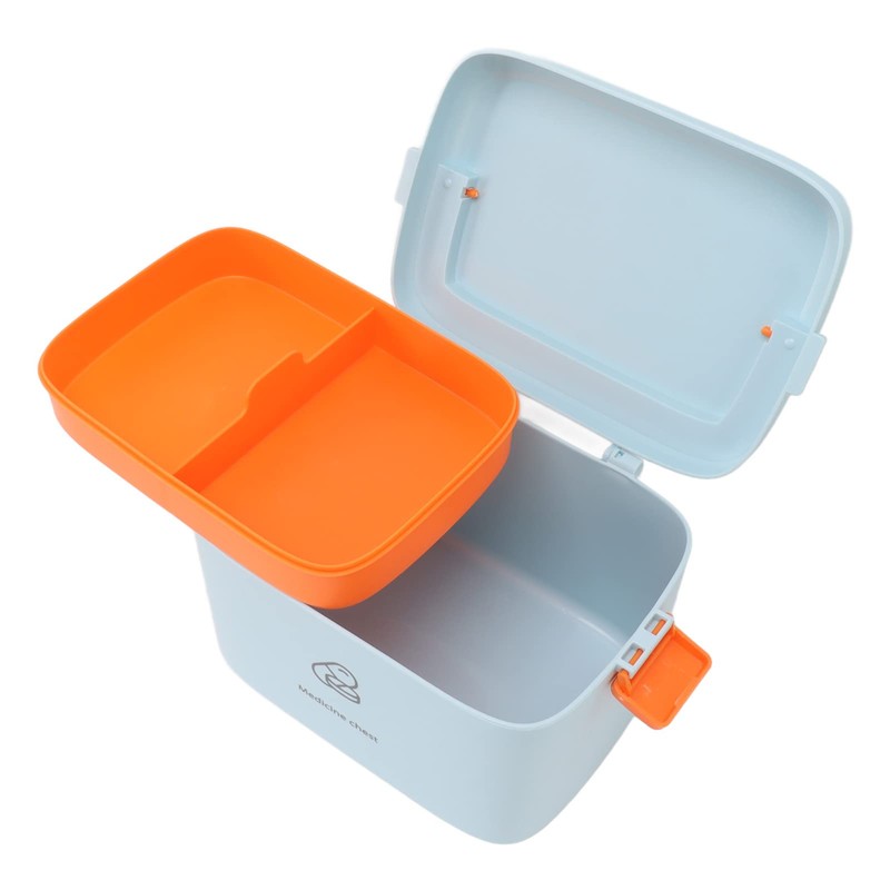 Cocoarm Organizer Box Tragbarer Medizin -Lagerbehälter mit Abnehmbarem Tablett für