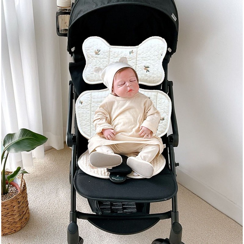 Soft Baby Stroller Seat Cushion Breathable Pure Cotton Infant Car