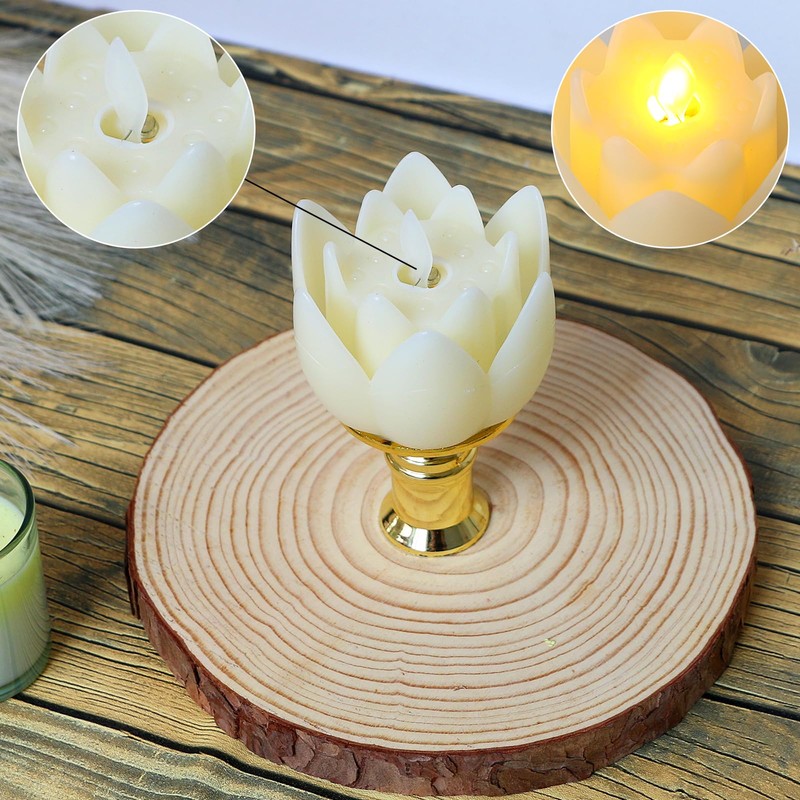 6 PCS LED Lotus Table Candles - 3’’ Lotus Lamps