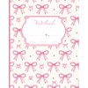 Notebook: Wide Ruled Preppy Pink Coquette Bows Theme for Girls