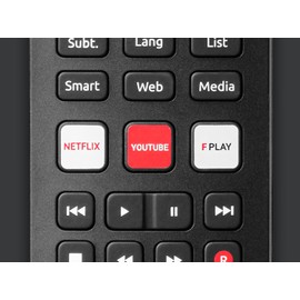 One For All TCL TV Replacement Remote, Works with All Types of TCL/Thomson TVs, Compatible with Multiple TV Brands, Learning Feature, 3 App Shortcut Keys - Black (URC4922)