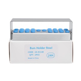 3Pcs 24 Holes Stainless Steel Drills Organizer Bone Bur Block Box Autoclavable Case HP RA FG Endo Block Cleaning Stand