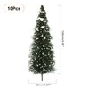 Evemodel Model Cedar Trees with Snow (4.96Inch(126mm)-10PCS) Snow Covered Pine