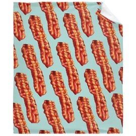 Bacon Blanket Soft Fluffy Cozy Warm Luxury Flannel Throw Blankets for Bed Couch Chairs Dorm Gifts for Women Boys Girls Small (50"x40")