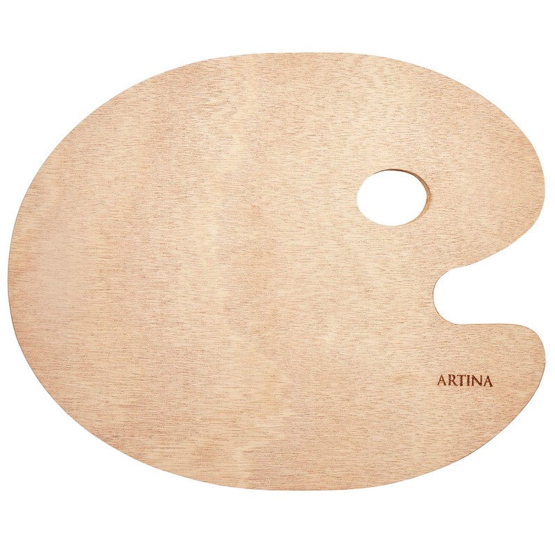 Artina Wooden Painting Palette, School, Round, 25 x 30 cm,