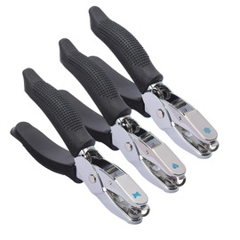 Vaessen Creative Manueller Locher, Kreis-Design, Blume und Schmetterling, klein, mittel und groß, Kunststoff, rot, 26.8x19.6x1.8 cm