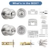 Knobonly Entry Door Knobs and Double Cylinder Deadbolt, Keyed Alike
