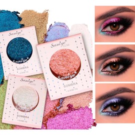 Sombras de Ojos SANIYE con Brillo Metálico Intenso - Colores Vibrantes para un Look Espectacular (02)