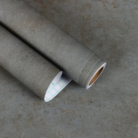 EaseStick Rusty Grey Concrete Wallpaper Peel and Stick Faux Concrete Contact Paper 15.7"x472" Waterproof Matte Grey Wallpaper for Bedroom Removable Thick Industrial Cement Wall Paper for Bathroom Wall