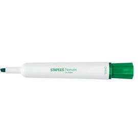 STAPLES 814956 Remarx Dry Erase Markers Broad Point Green 12/Pack (18889)