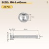 METALLIXITY Socket Head Cap Screw(M6-1x40mm)25Pcs, 304 Stainless Steel Allen Socket