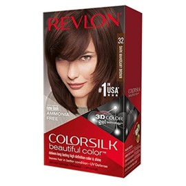 Revlon ColorSilk Hair Color, [32] Dark Mahogany Brown 1 ea (Pack of 2)