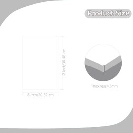 Eszeoee 2 Pack 8'' x 12'' Clear Acrylic Sheet, 3mm Thick Transparent Acrylic Plexiglass Boards for Laser Cutting and DIY Craft Projects