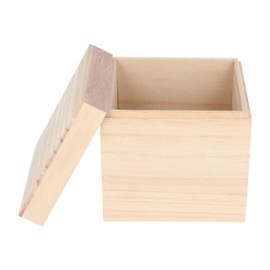 Artemio Wooden Cube Box, Wood, 12 x 12 x 12 cm
