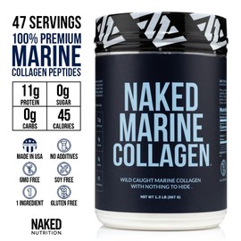 NAKED Marine Collagen Peptides Protein Powder - Unflavored - from Wild Caught Cod - Paleo Friendly, Non-GMO, Soy-Free, Gluten-Free - 47 Servings