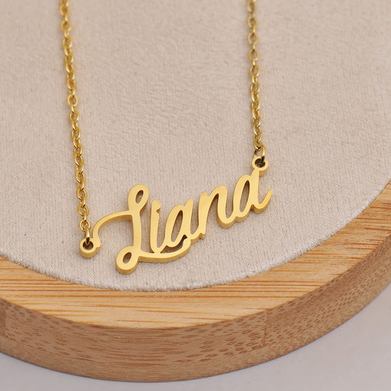 HUAN XUN Unique Made Best Friends Imani Name Necklace for