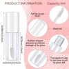 Patelai 100 Pieces Clear Mini Lip Gloss Tube Refillable Empty