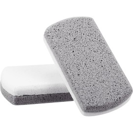 EIHI 2 x double-sided pumice stone for feet, callus remover and scrubber, pedicure stones, foot pumice stone for hard skin on feet and body, exfoliating and smoothing the skin