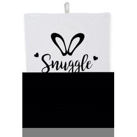Hippowarehouse Snuggle Bunny - Easter Tea Towel Eco Printed Dish Cloth Kitchen accessory 50cmx70cm 100% Cotton