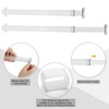 DoubleFill 4PCS sidelight curtain rods 8" - 12" flat curtain