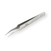 Vetus Tweezer Non-Magnetic Stainless Steel Curved Slant Tip Eyelash Eyebrow