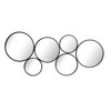 Stonebriar 37" Black Metal Multi Circle Wall Mirror with Attached