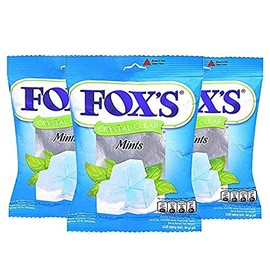 Fox's Crystal Clear Mints Pack of 3 Pouch, 3 x 90 g