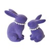 Macosa WV559_x2 Easter Bunny with Pearl Necklace, Set of 2,