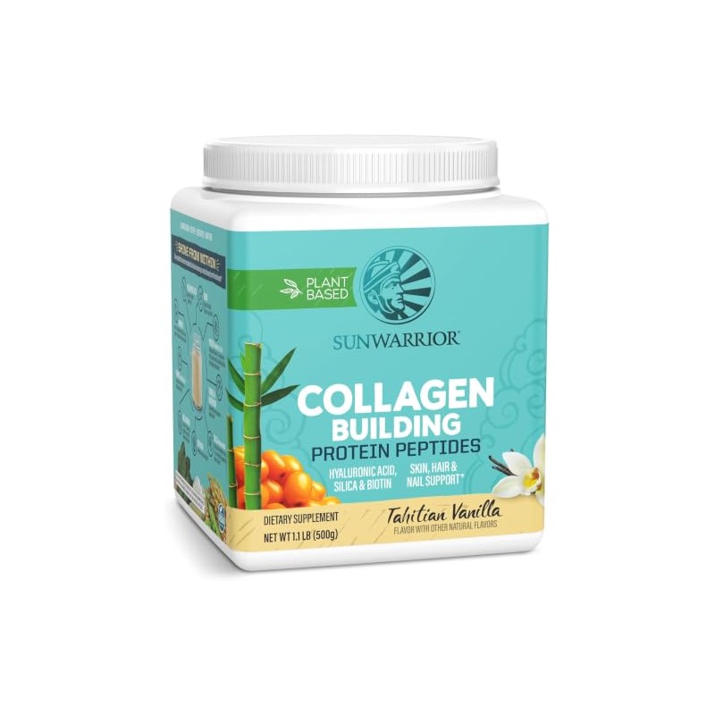 Sunwarrior Collagen Building Protein Peptides, Tahitian Vanilla, 500 g