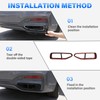 DIYUCAR Stainless Steel Exhaust Trim Black Exhaust Pipe Decoration Accessories