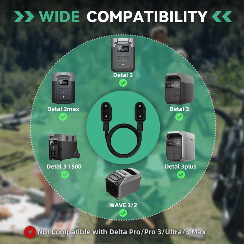 XT150 Extra Battery Cable Compatible with EcoFlow Delta Max, Delta