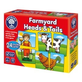 Orchard Toys Orchard Toys Farmyard Heads and Tails Game, Memory & Matching Pairs Card Game, Educational Games and Toys for Toddler and Preschool, 18-Month-Old and Up