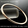 Bangle Real 18k Rose Gold Filled Solid Ladies Statement Cuff