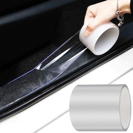 Car Door Invisible Anti-Collision Self Adhesive Seal Strip Seal Weather Strip Scratch Resistant Transparent Fit for Most Car, Protect the Car Body and Door(33Ft x 4In)