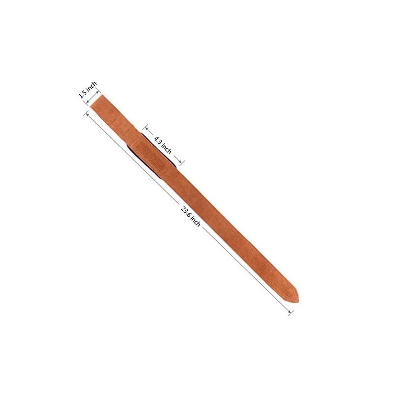 Deselen Leather Weightlifting Straps with Thick Soft Sponge Lining Wrist