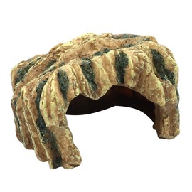 NUZAMAS Turtles Fish Hide Cave Fish Hiding Cave Aquarium Decoration Terrarium Stone Hideaway Natural Habitat Ornament for Turtle Gecko Spiders Frogs Lizards