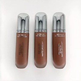 Revlon 3 PACK Revlon Ultra HD Metallic Matte Liquid Lipcolor Lipstick 715 HD Glow NEW