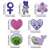 Attuslla Pack of 12 Purple Iron-On Patches, Children, Mixed Patches,