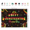 7X5FT Happy Juneteenth Banner Backdrop Pan African American 19th June
