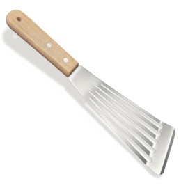 Fish Spatula Stainless Steel - Professional Slotted spatula with Premium Wood Handle Delicate Fish Turner for Burgers & Pancakes | Chef's Choice for Grilling & Cooking (1)