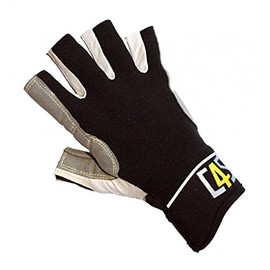 crazy4sailing Women's Men's Racing Sailing Gloves 5 Finger-Free, Colour: Black, Size: S