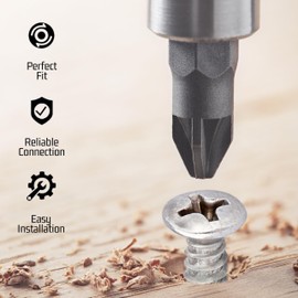 Bolt Dropper #8x3 Oval Head Phillips Screws - 3-Inch Machine Screw for Decks, Roofs, Drawers - Type A Point, Plain Finish - 18-8(304) Stainless Steel - Tamper-Proof Security Metal Screws - 25 Pack